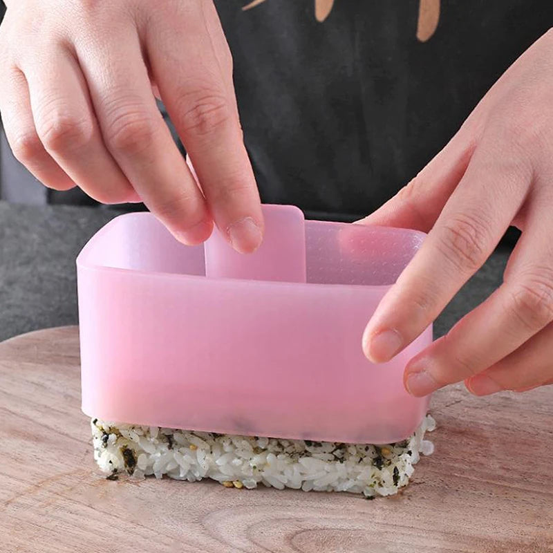 1Set DIY Sushi Mold Maker New Food Press Non Stick Rectangular Sushi Kit Japanese Tools Kitchen Bento Onigiri Rice Ball Set Zpaxo