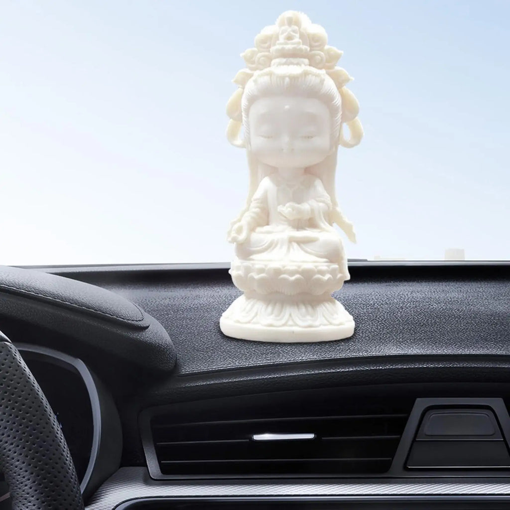Meditating Buddhist Figure Statue – Car Dashboard & Home Decor Decorative Figurine Zpaxo Style A