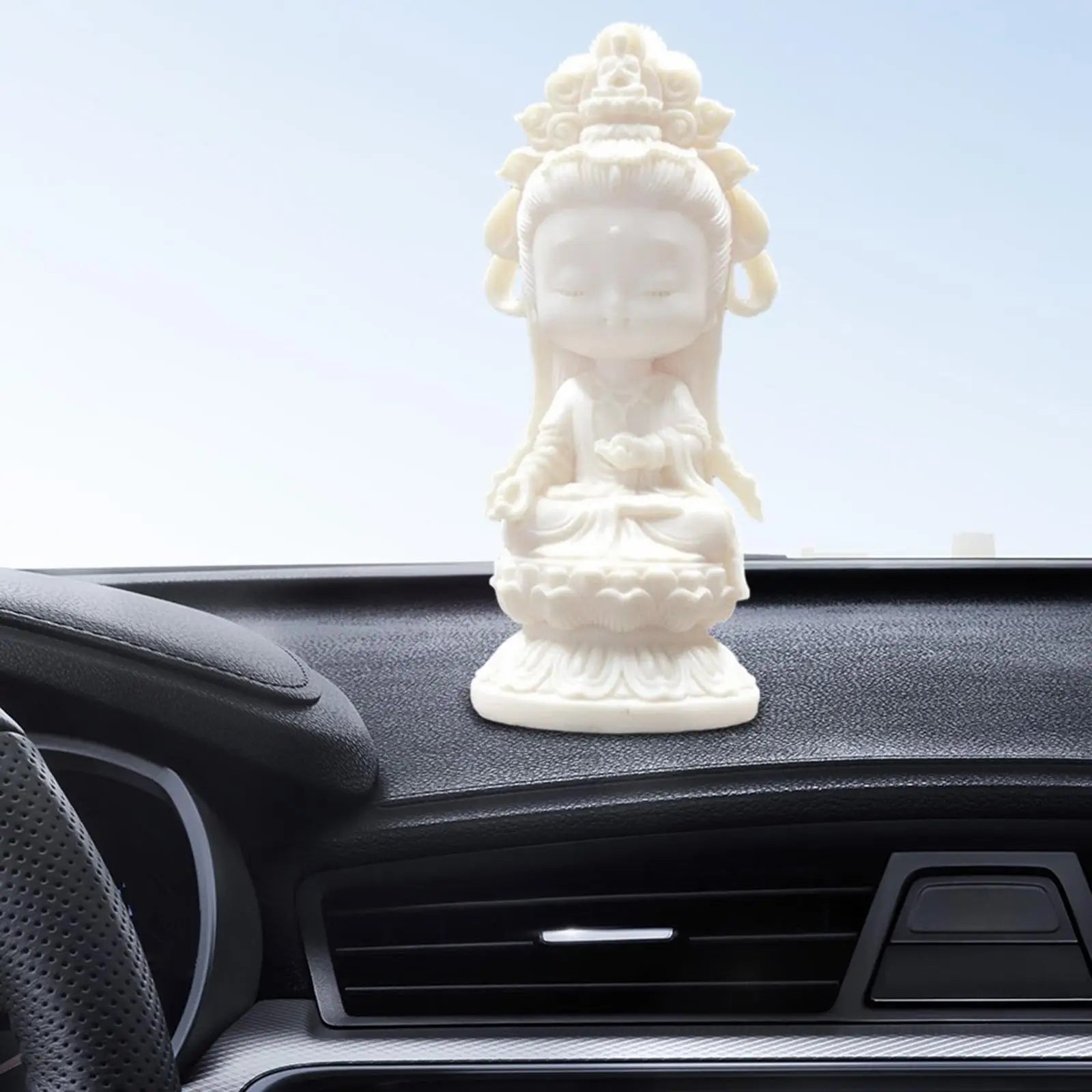 Meditating Buddhist Figure Statue – Car Dashboard & Home Decor Decorative Figurine Zpaxo Style A