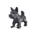 1Pcs Cast Iron Schnauzer Dog Figurine Anime Themed Multipurpose Room Decor Paperweight For Study Indoor Ornament Zpaxo Black