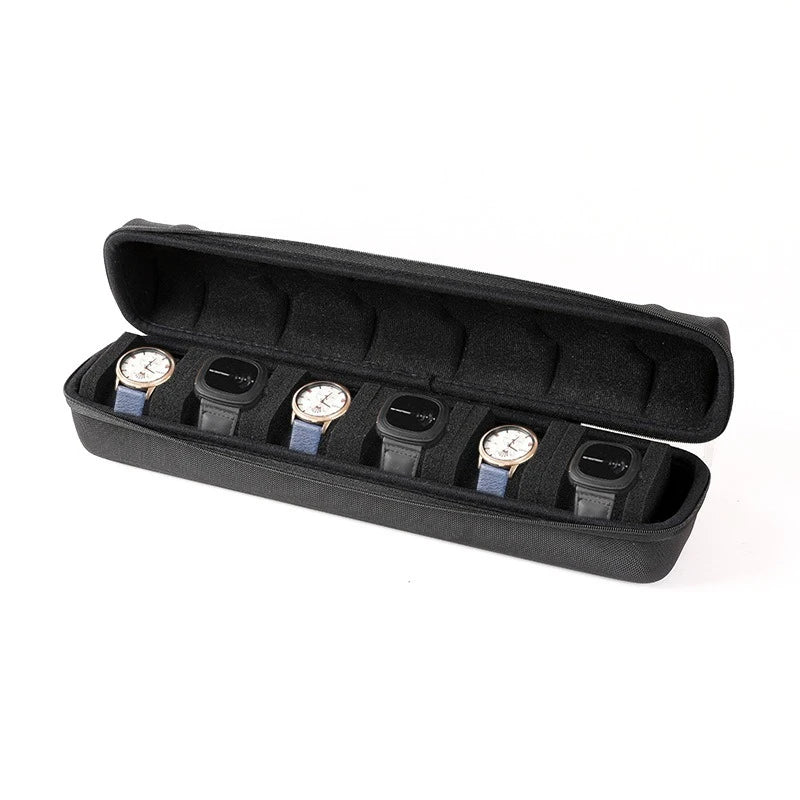 5-Slot Watch Travel Case – Portable Watch Box Organizer Watch Travel Case Zpaxo 6 Slot