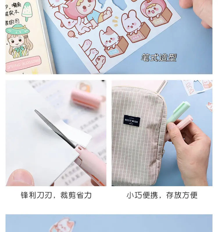 2 In 1 Mini Engraving Knife DIY Scrapbook Cutting Accessories School Office Stationery Gear For Student Stationery Kit Supplies Zpaxo