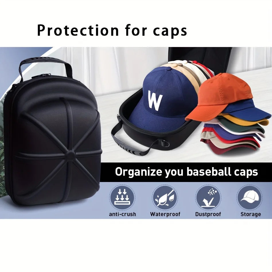 Baseball Hat Travel Bag Cap Case Storage Carrier Box Display Eva