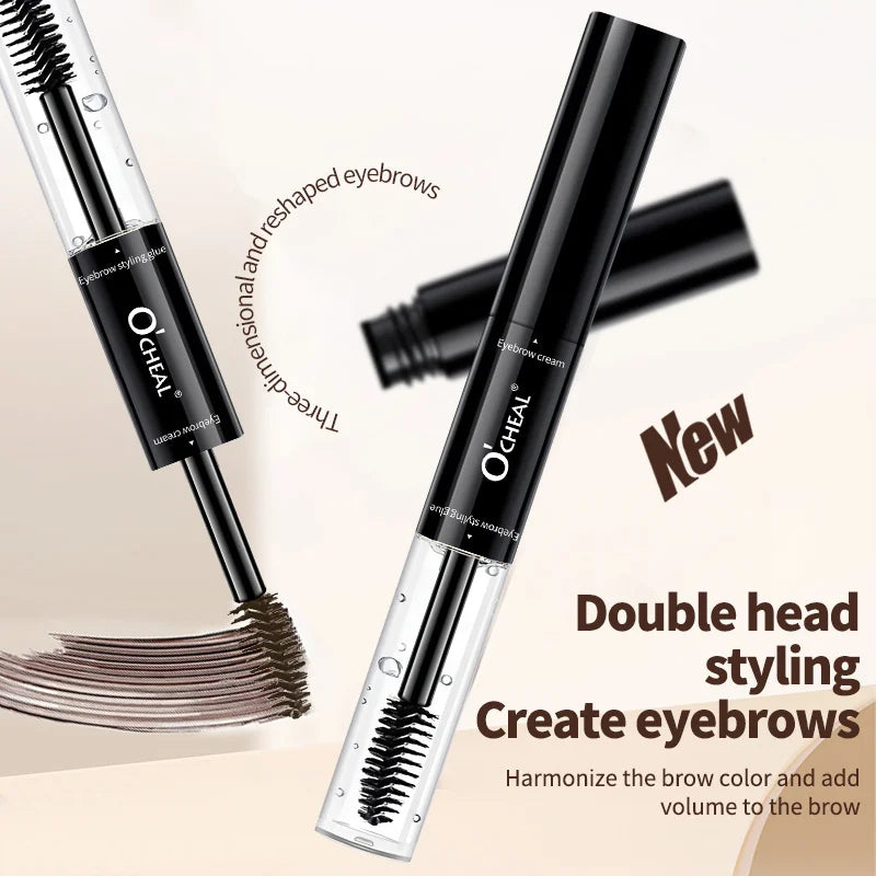 Eyebrows double head dyed eyebrows long-lasting setting liquid non-smudging waterproof and sweat-proof eyebrow dye cream Zpaxo