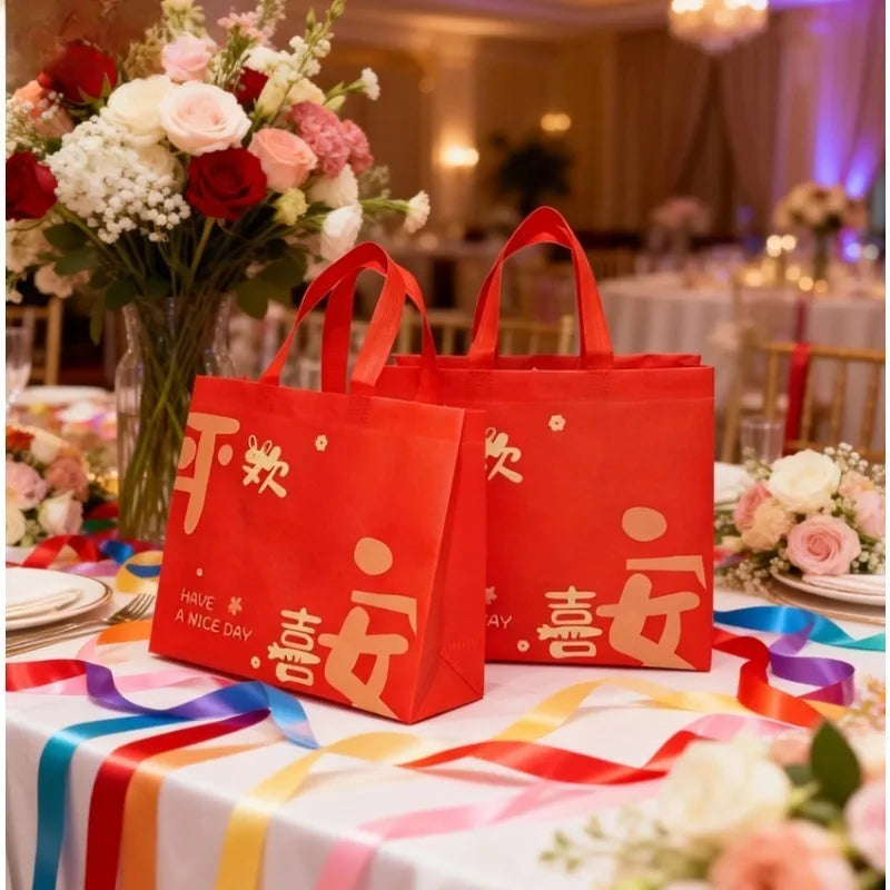 2026 Peace Bag Festive Wedding Non-woven Handbag Spring Festival