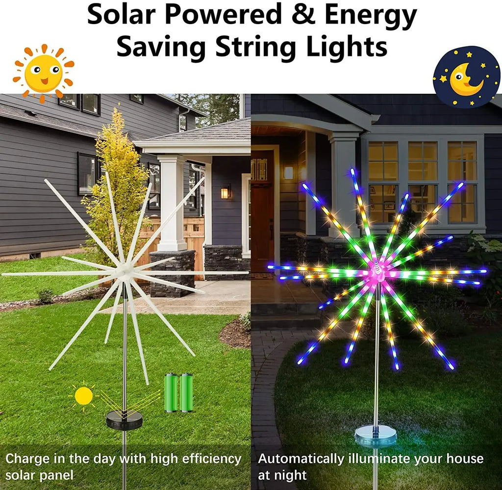 Solar Fairy Lights Outdoor Waterproof Landscape LED Lawn Lamps Zpaxo