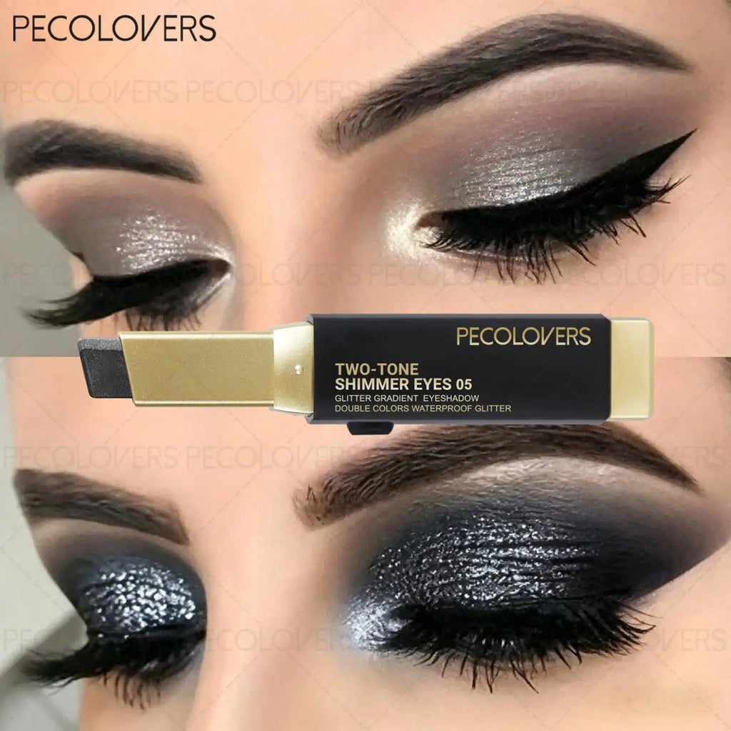 1PC Smoked Dual-Color Eyeshadow Stick, Matte Black- Smoked & Gothic Makeup, Designed for Contouring And Highlighting Zpaxo