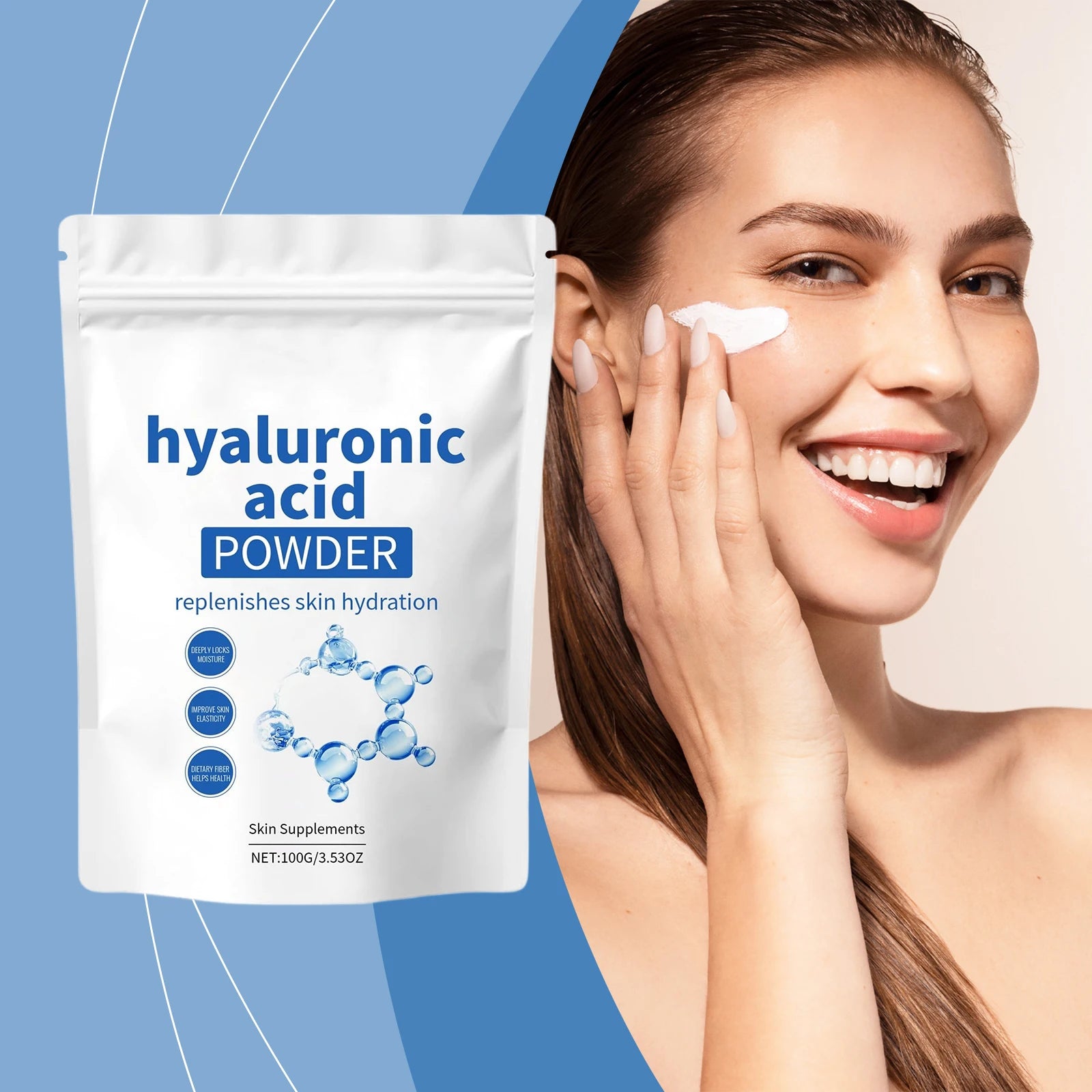 EELHOE Hyaluronic Acid Facial Mask Long-Lasting Facial Nourishmen Enhance Skin Elasticity Rich Moisture Gentle Formula 100g Zpaxo