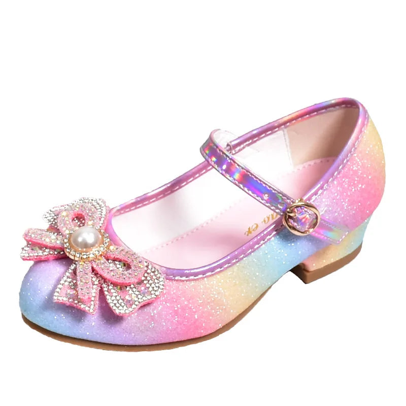 Girls' Leather Princess Shoes 2023 Children's Round-toe Soft-sole Zpaxo