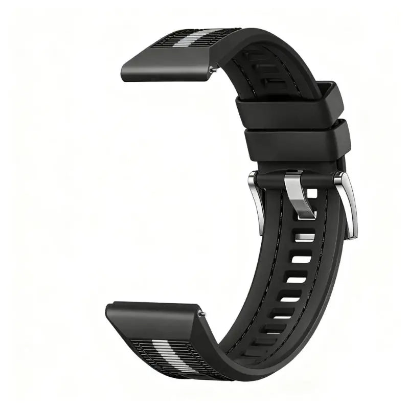 652F Comfortable Silicone Woven Watch Band Easy On for Watch GT6 46mm Smartwatch 22mm Width Compatible Zpaxo Black CN