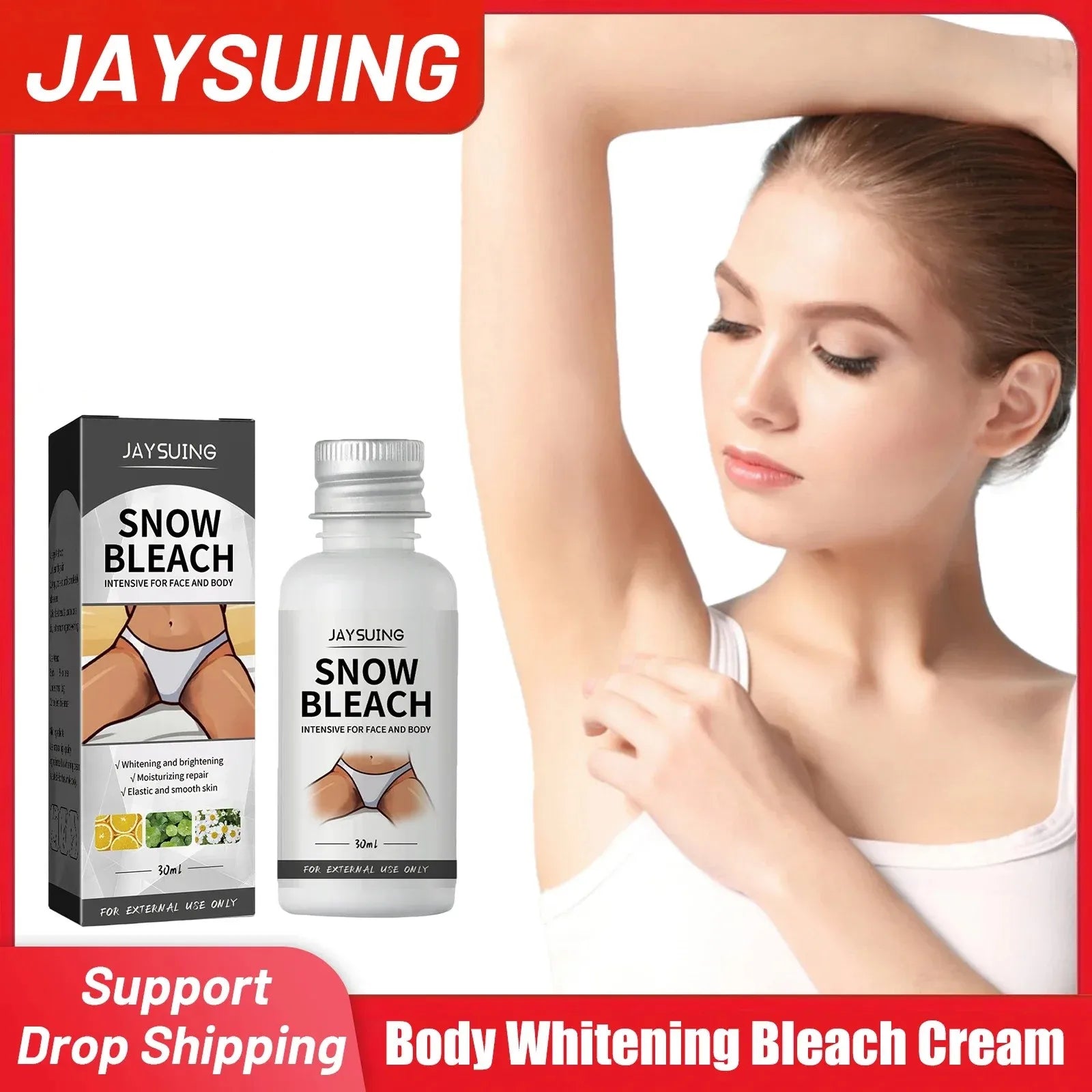 Jaysuing Body Whitening Bleach Cream – Dark Spots 30ml Skin Brightening Cream Zpaxo
