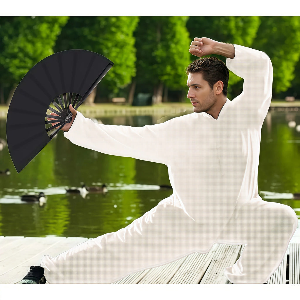 Traditional Portable Folding Fans Chinese Hand Tai Chi Suitable