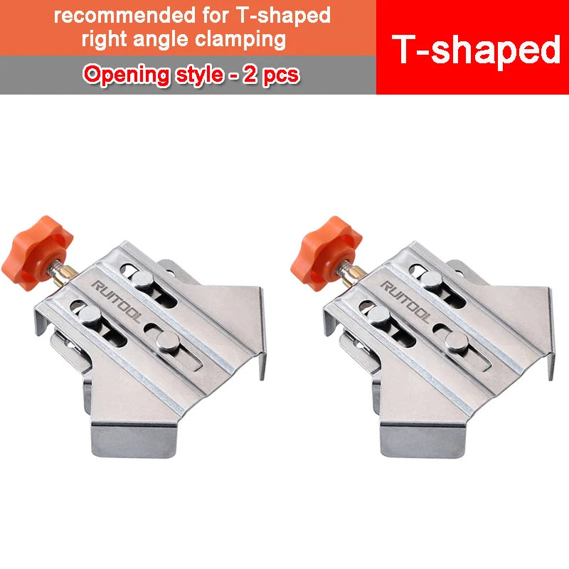 90° Right Angle Corner Clamp – Stainless Steel Woodworking Tool Corner Clamp Zpaxo 2PCS Opening style
