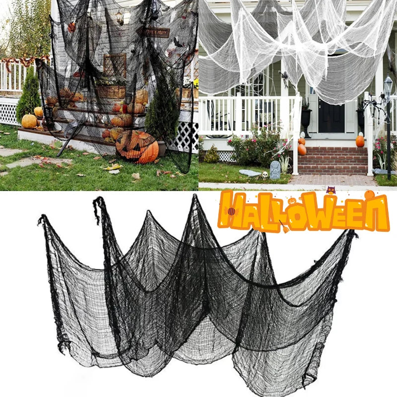 Creepy Halloween Gauze Decorative Fabric Haunted Porch Outdoor Spooky