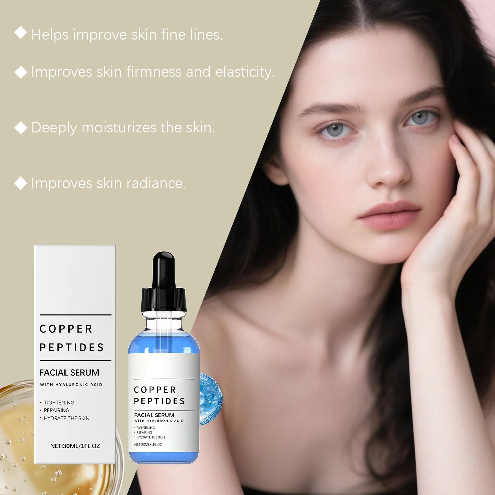 Copper Peptide Face Serum – Anti-Aging, Firming & Hydrating Face Serum Zpaxo