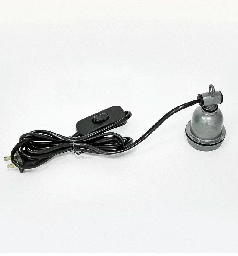 E27 Pet Reptile Heating Lamp Holder Power Cord Control Switch Piglet