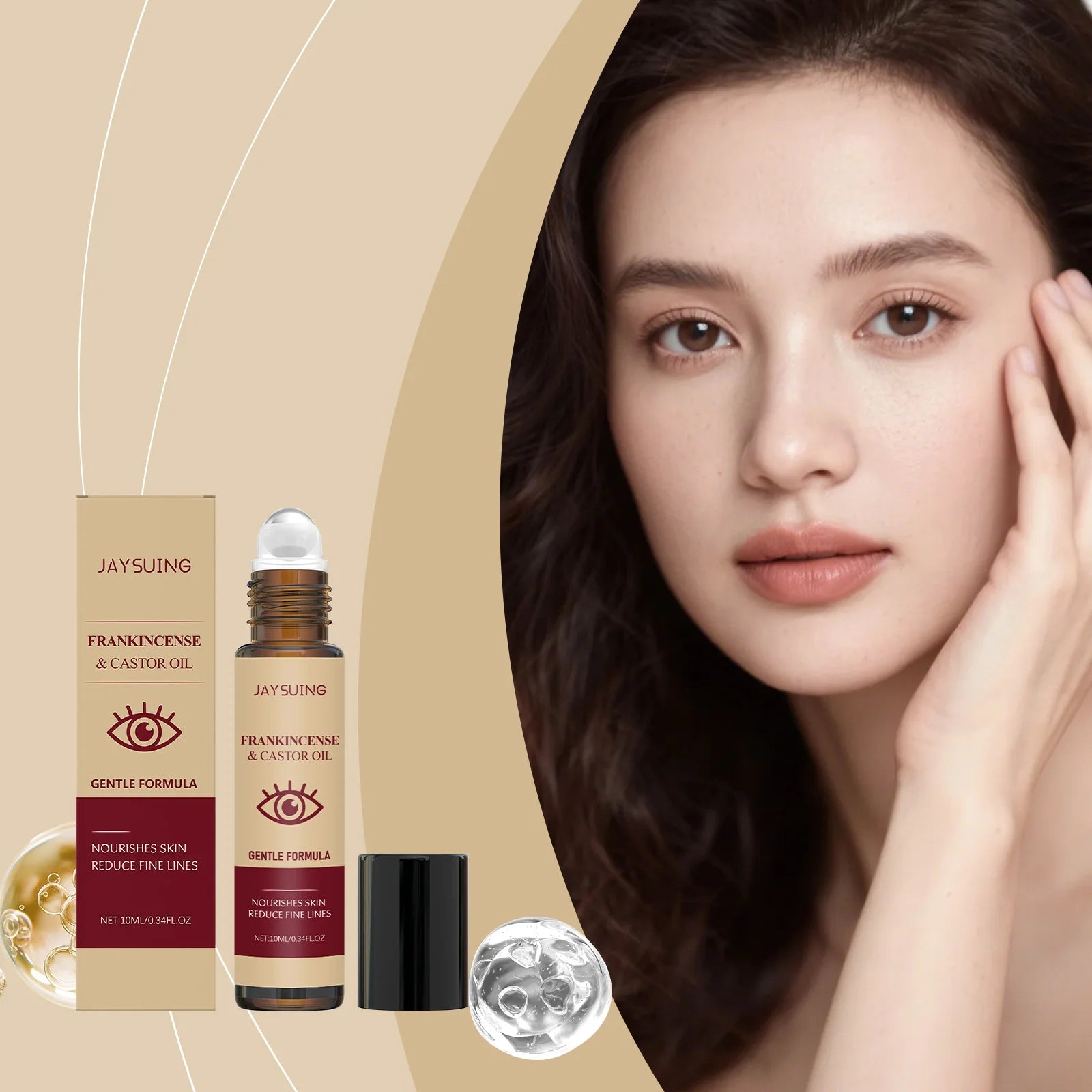 Castor Oil Eye Serum – Dark Circles, Puffiness & Fine Lines Eye Care Serum Zpaxo