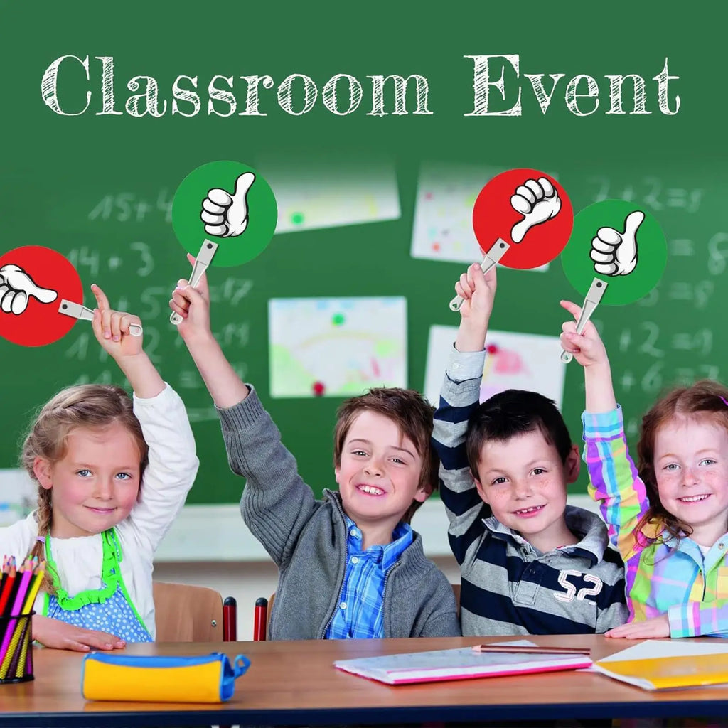 Teacher Voting Paddles Green Red Yes No Classroom Thumbs School