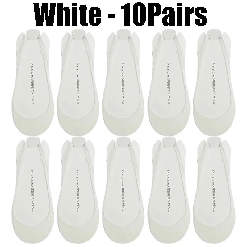 Invisible Silicone Anti-slip Short Socks Summer Ice Silk Ultra-thin