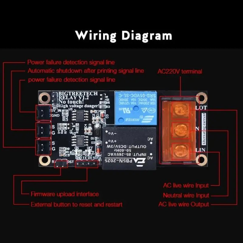 652F Durable Bigtreetech V1.2 Automatic Shutdown Boards with Low-Carbon Content 3D Printer Repair Part Accessories Zpaxo CN