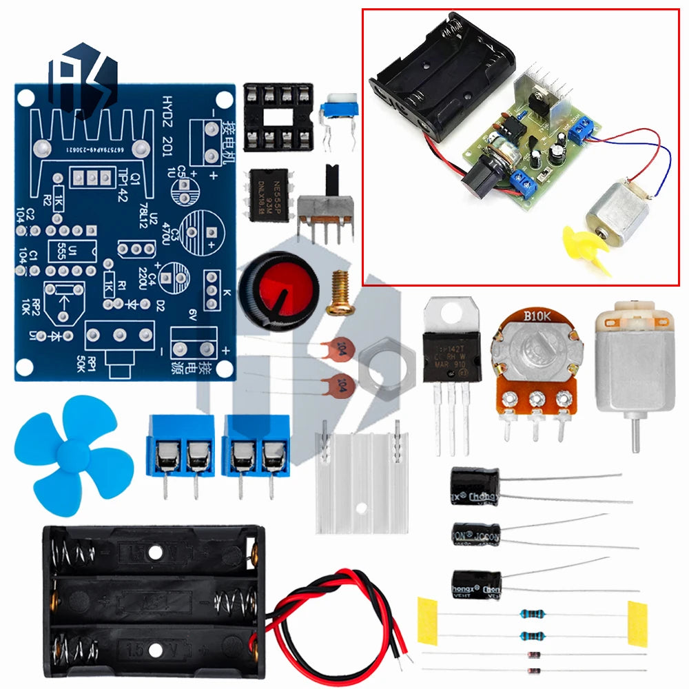 NE555 Motor Speed Control DIY Electronic Teaching Training Assembly Zpaxo