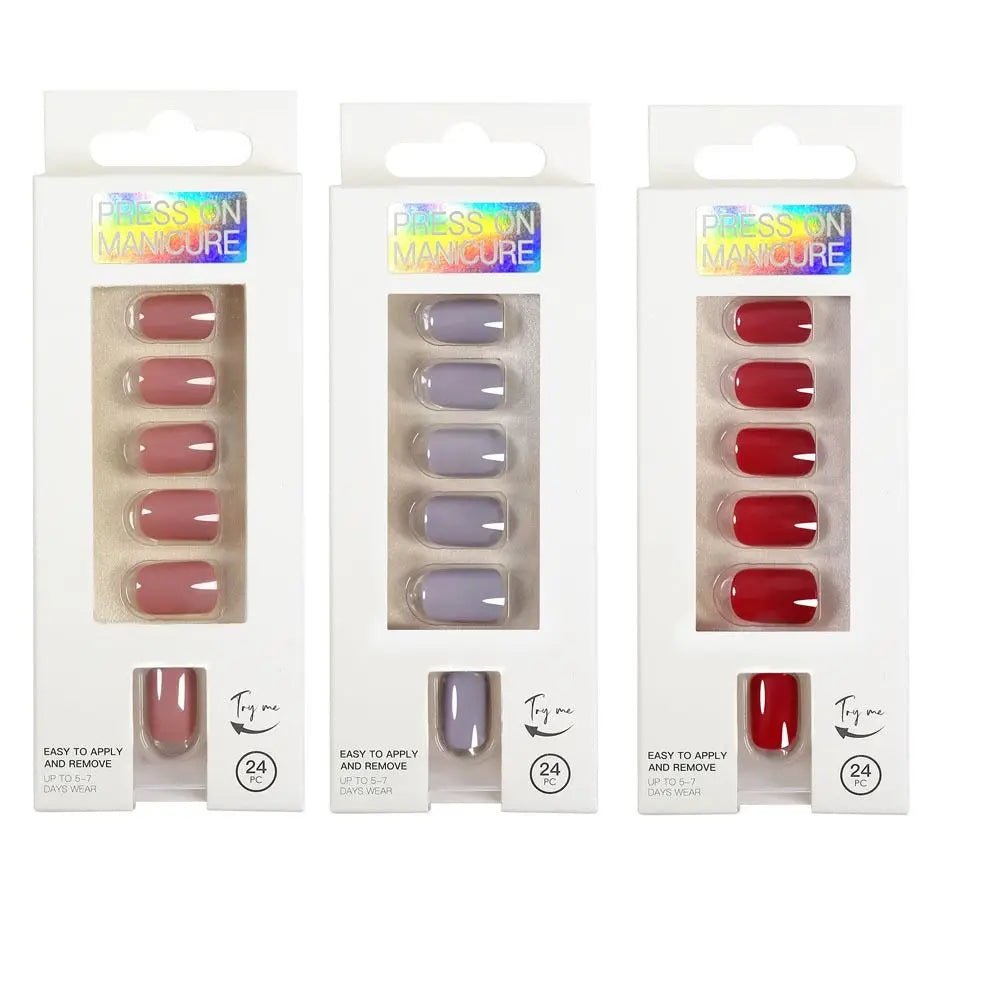 Box Detachable Square Head Short False Nails Press Artificial Zpaxo