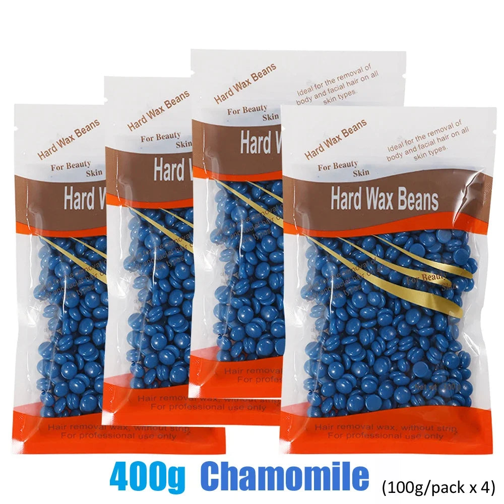 1000g/500g/400g Wax Bean For Hair Removal Fast Painless Body Bikini Leg Arm Hair Remove Hard Wax Beans For Wax Heater Machin Zpaxo 400g-Chamomile