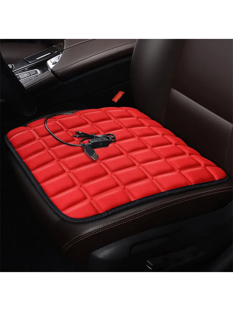 Electric Winter Warm Seat Cover USB 5V Heated Car Seat Cushion Comfortable Non Slip Scratch Resistant Auto Interior Accessories Zpaxo