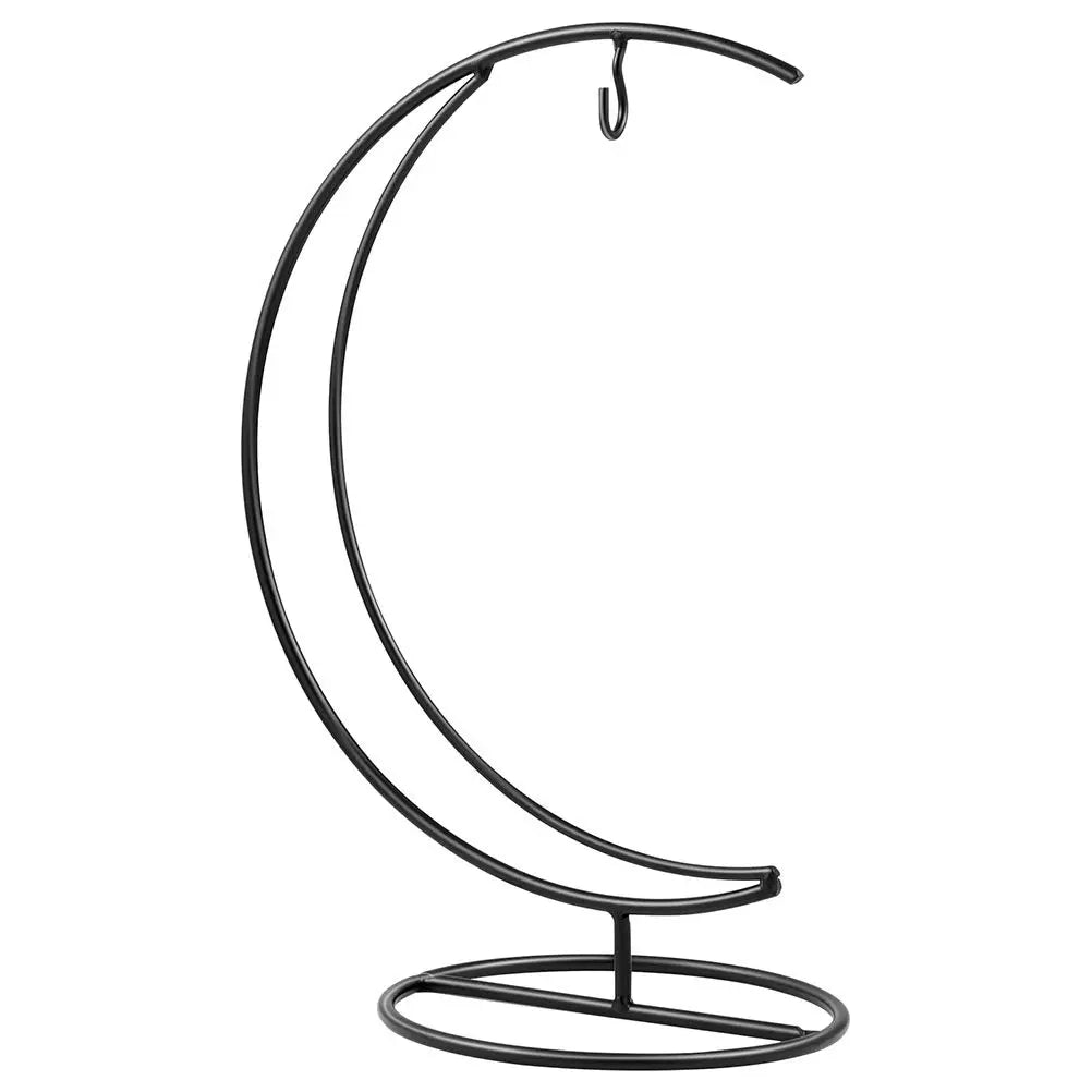 Moon-shaped Iron Hanging Stand Displaying Glass Bottles Plant Pots