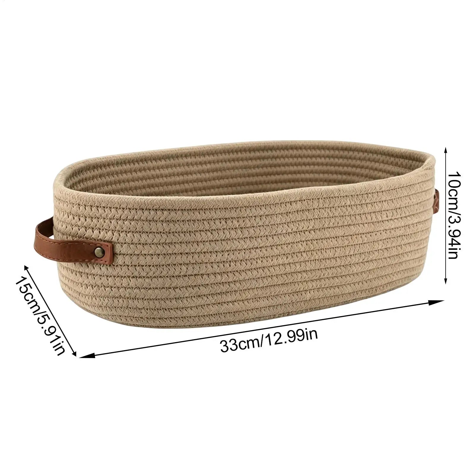 Woven Baskets Storage 2 Handles Large Bin Decorative Basket Bathroom