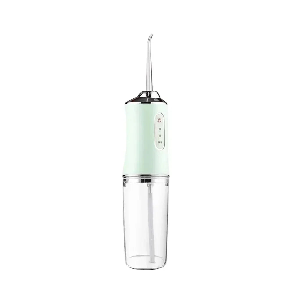 Smart Electric Oral Irrigator Water Flosser Portable with 3 Modes Rechargeable Dental Water Jet Teeth Cleaner for Oral Health Zpaxo green