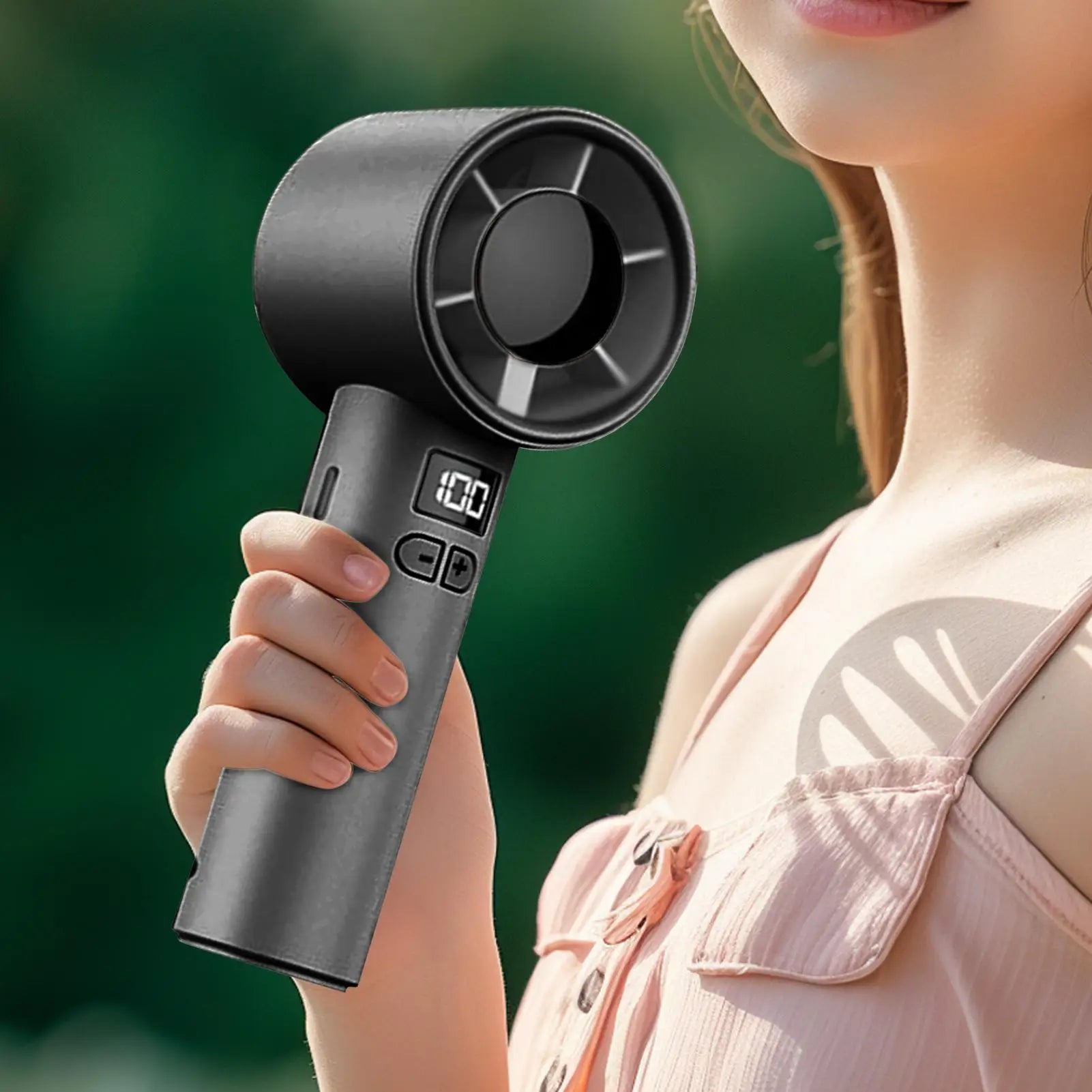 Personal Fans Portable Rechargeable Digital Display Quiet Adjustable 100 Speeds Portable Fans That Blow Cold Air For Women Men Zpaxo
