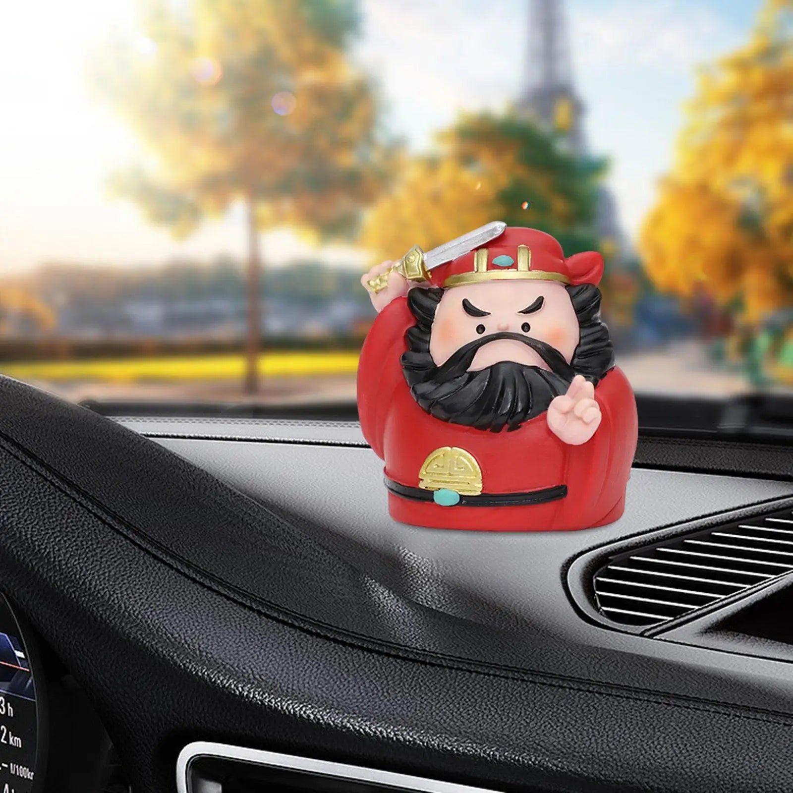 Resin Chinese Mythological Figurine Car Dashboard Ornament Fengshui Sculpture 2.3inch Tall for Bedroom Zpaxo Zhong Kui