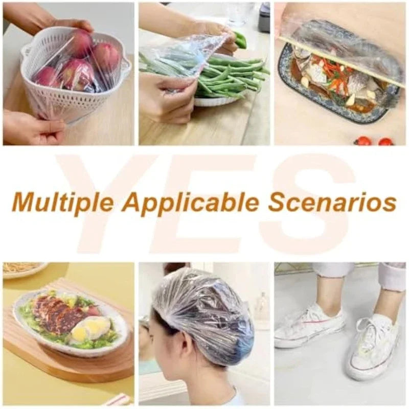 Disposable Food Cover Food Protection Pouches Refrigerator Fresh-Keeping Cover for Fruit Vegetable Storage, Freshness Seal Wraps Zpaxo