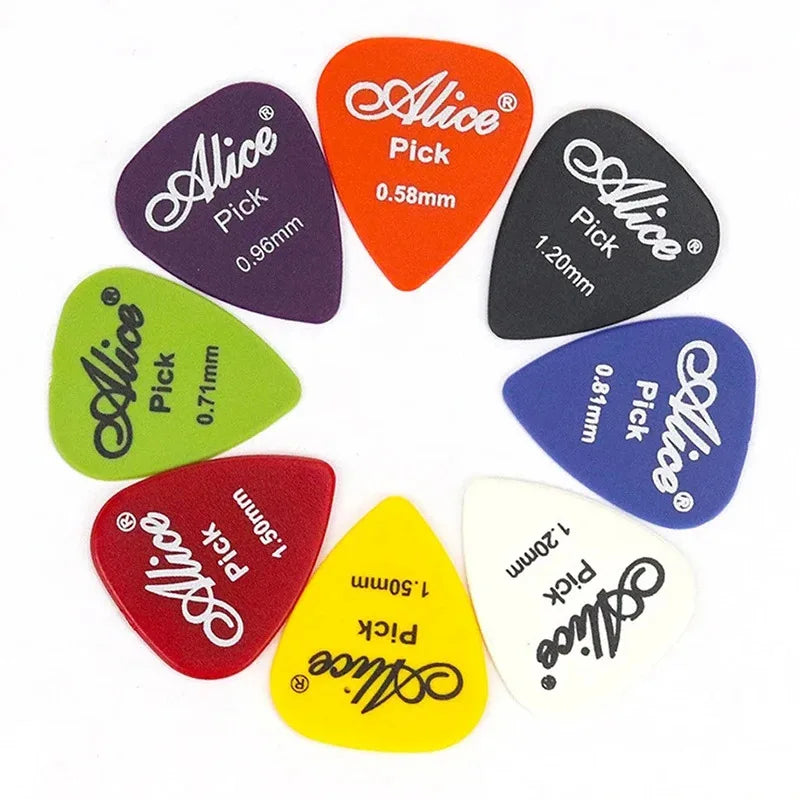 Guitar Picks Set 10/30/60pcs with Storage Box – 6 Thickness ABS