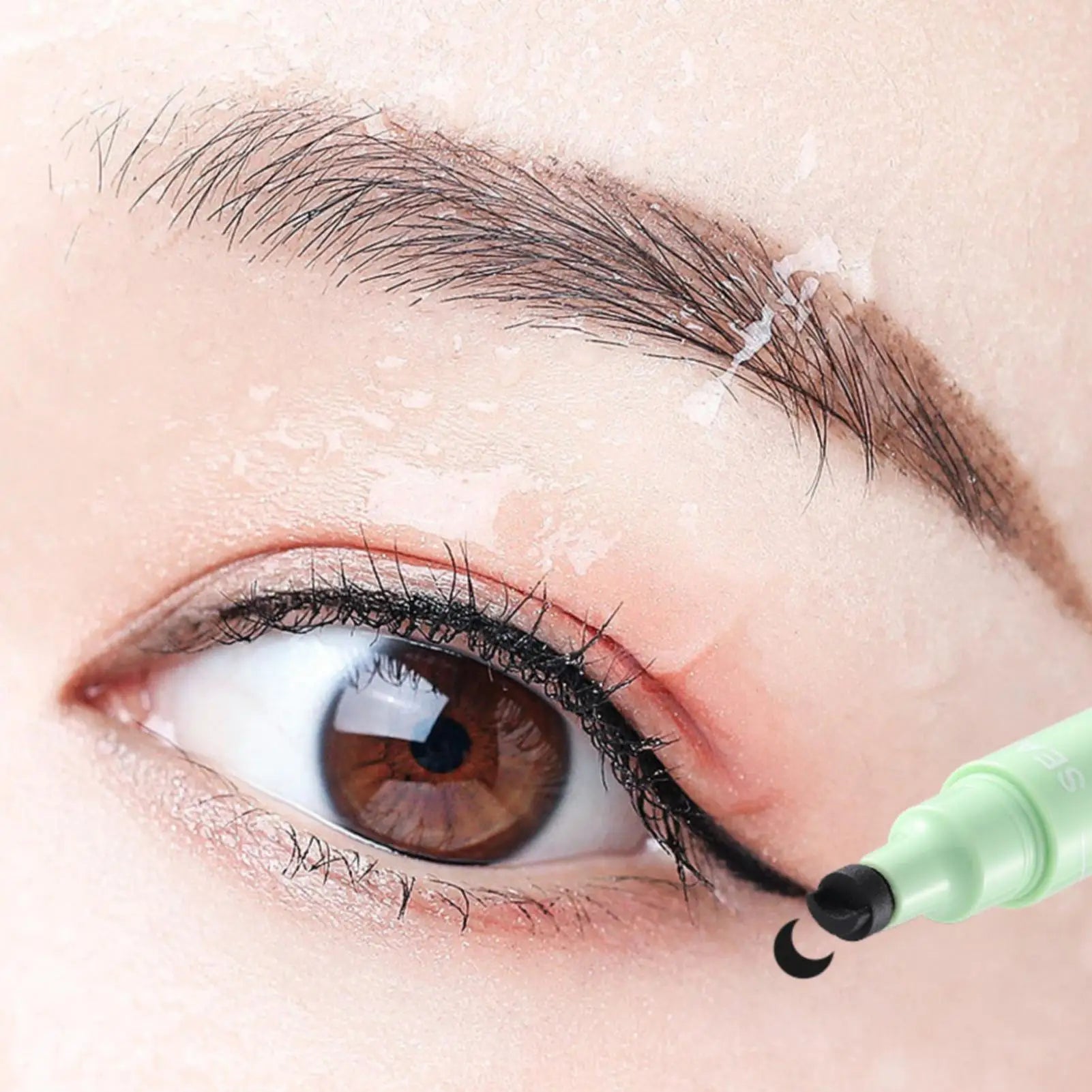 1PC 2 in 1 Eyeliner - Waterproof, Quick Drying, Anti-fouling, Silky, Easy To Get Started, Anti-smudge, Suitable for Beginners Zpaxo