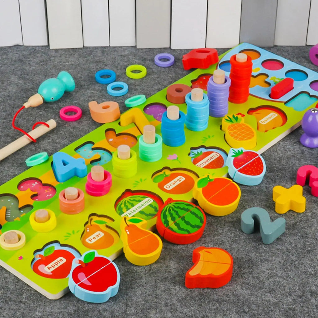 Matching Game Funny Interactive Educational Toys Kids Fruit Number Matching Game For Boys Girls Children Preschoolers School Zpaxo