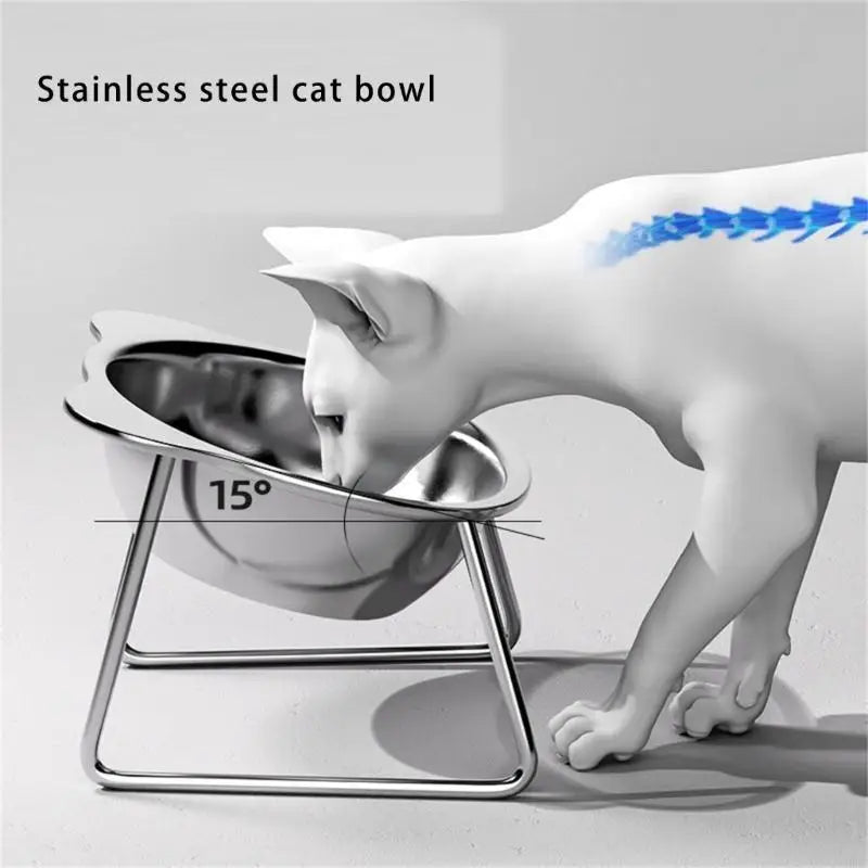 Ergonomic Cats Feeders Water Dishes Large Capacity
