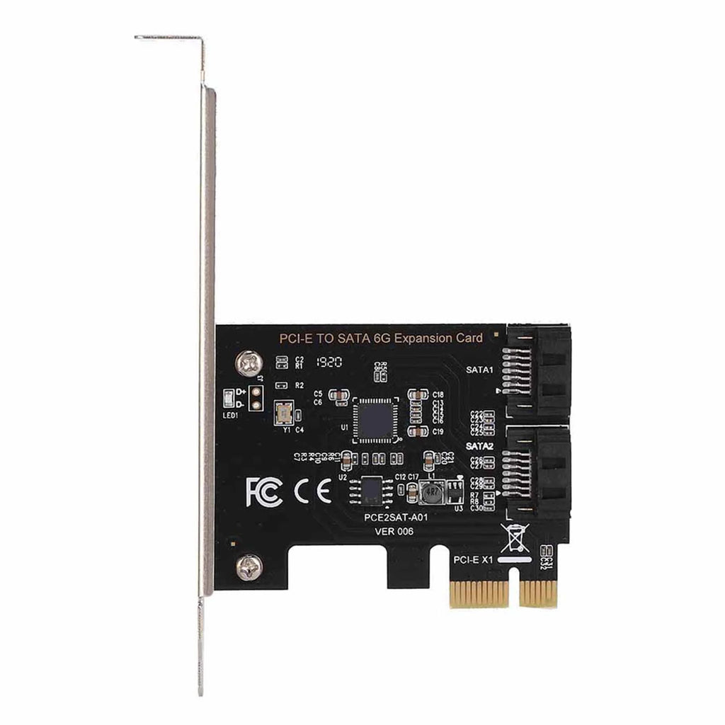 PCI‑E Cards PCI Express to SATA 3.0 2 Port SATA III 6Gbps Expansion Adapter Boards PCI‑Express Card Zpaxo