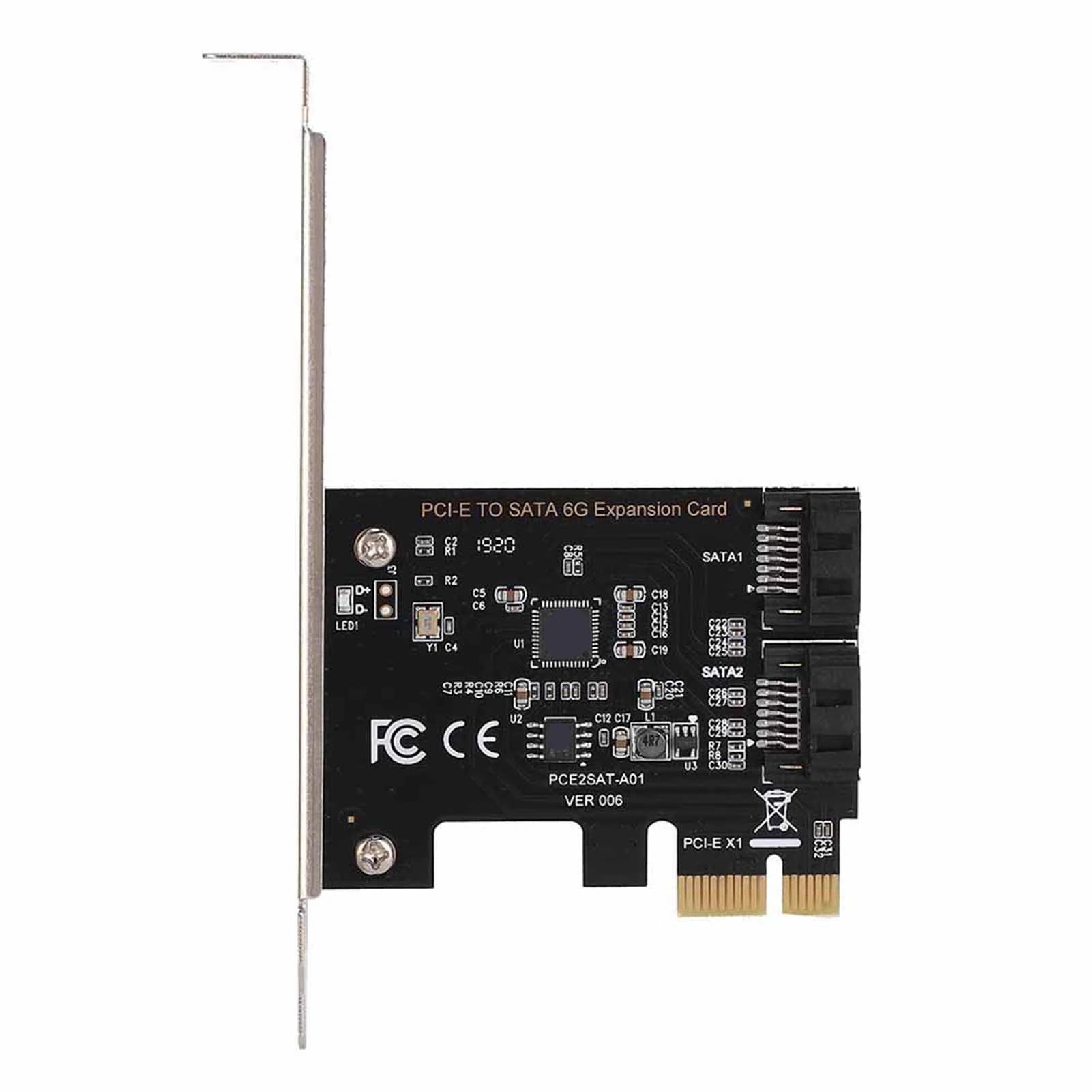 PCI‑E Cards PCI Express to SATA 3.0 2 Port SATA III 6Gbps Expansion Adapter Boards PCI‑Express Card Zpaxo