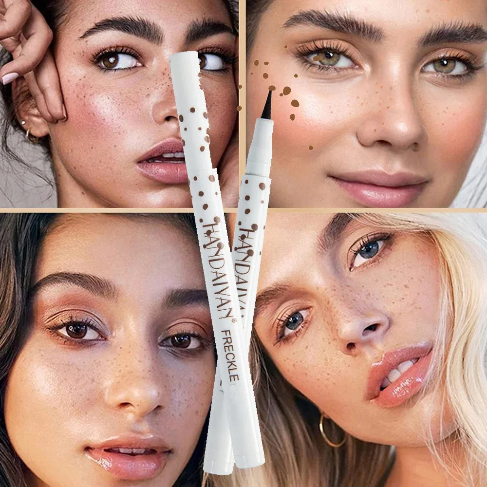 Natural Fake Freckles Pen Waterproof Face Brown Eyeliner Dot Spot Zpaxo