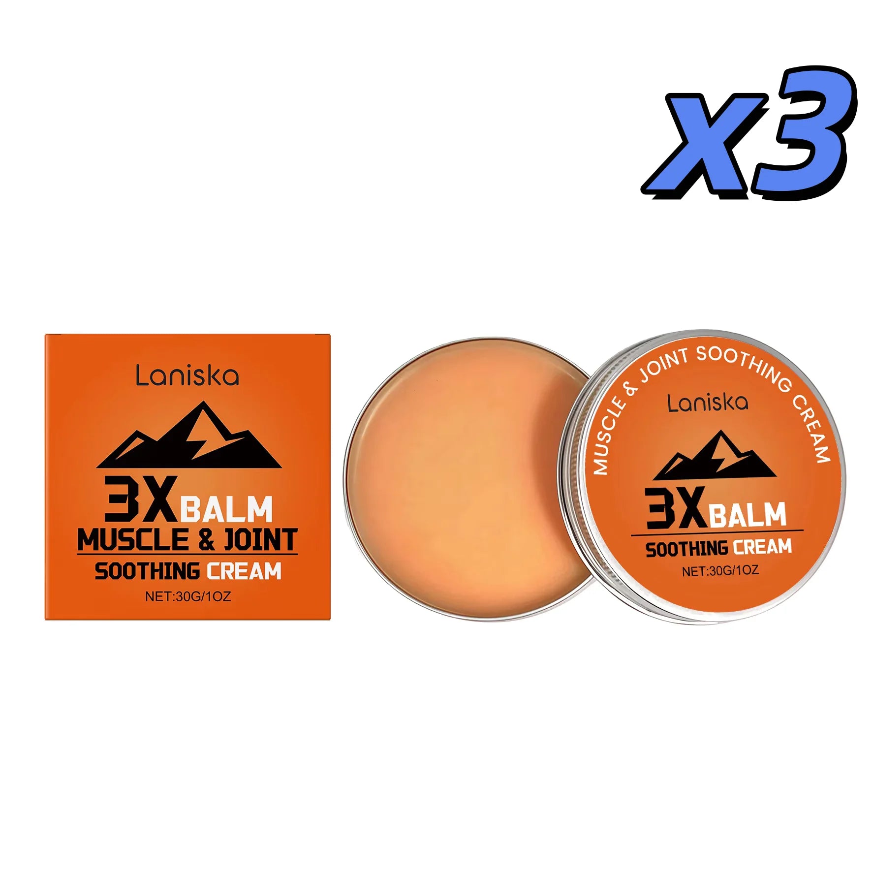 Laniska Joint Balm – Muscle & Joint Pain Relief Cream 30g Joint Pain Relief Cream Zpaxo 3 x 30g boxed