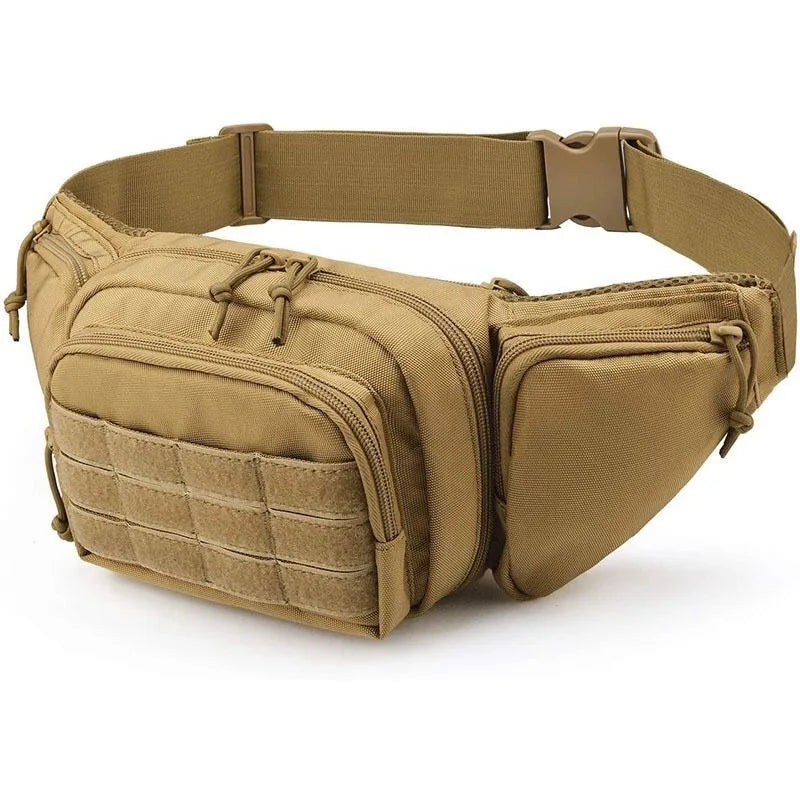 Outdoor multifunctional waist bag large capacity small outdoor lightweight running sports crossbody bag tactical waist bag Zpaxo Khaki waist bag