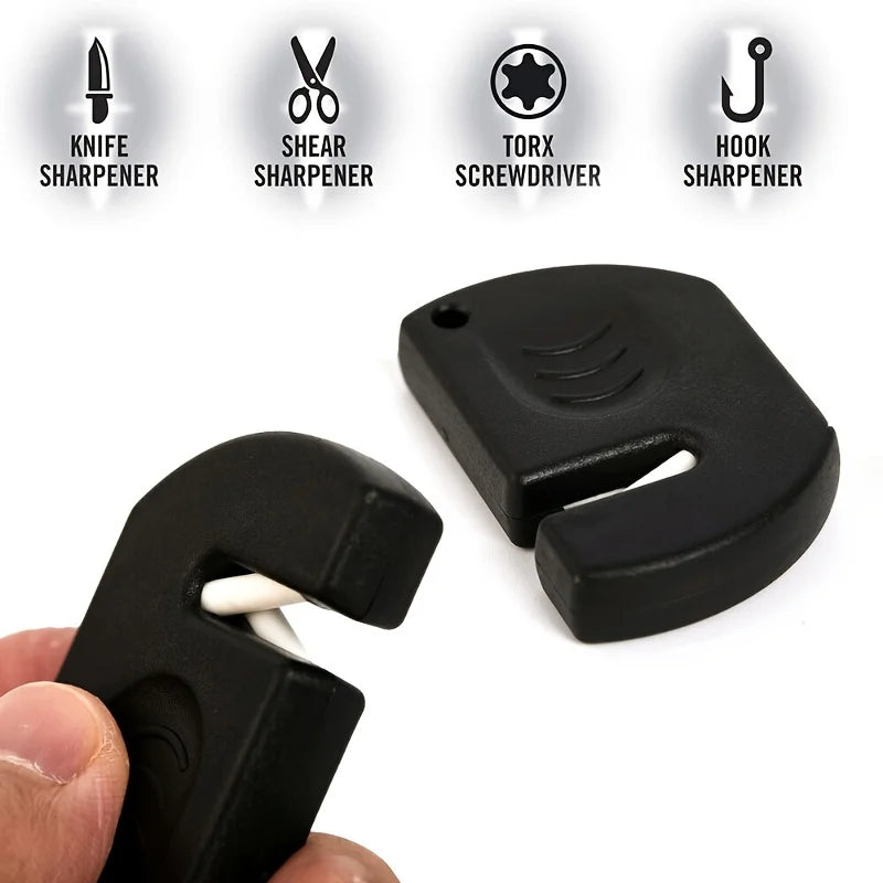 Pocket Ceramic Sharpener Keychain Knife Sharpening Tool Portable