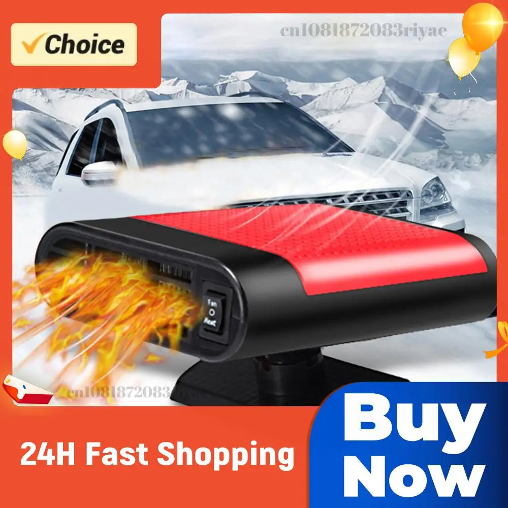 12/24V Windscreen Defroster Demister 360 Rotating Heater Fan Combo Auto Windshield Defroster Defogging Defrosting Heating Fan Zpaxo