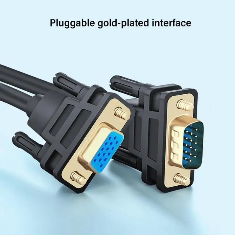 652F VGA Extension Cable VGA Male To Female With Double Ferrite Cores For Clear 1080P Transmission On And Projectors Zpaxo