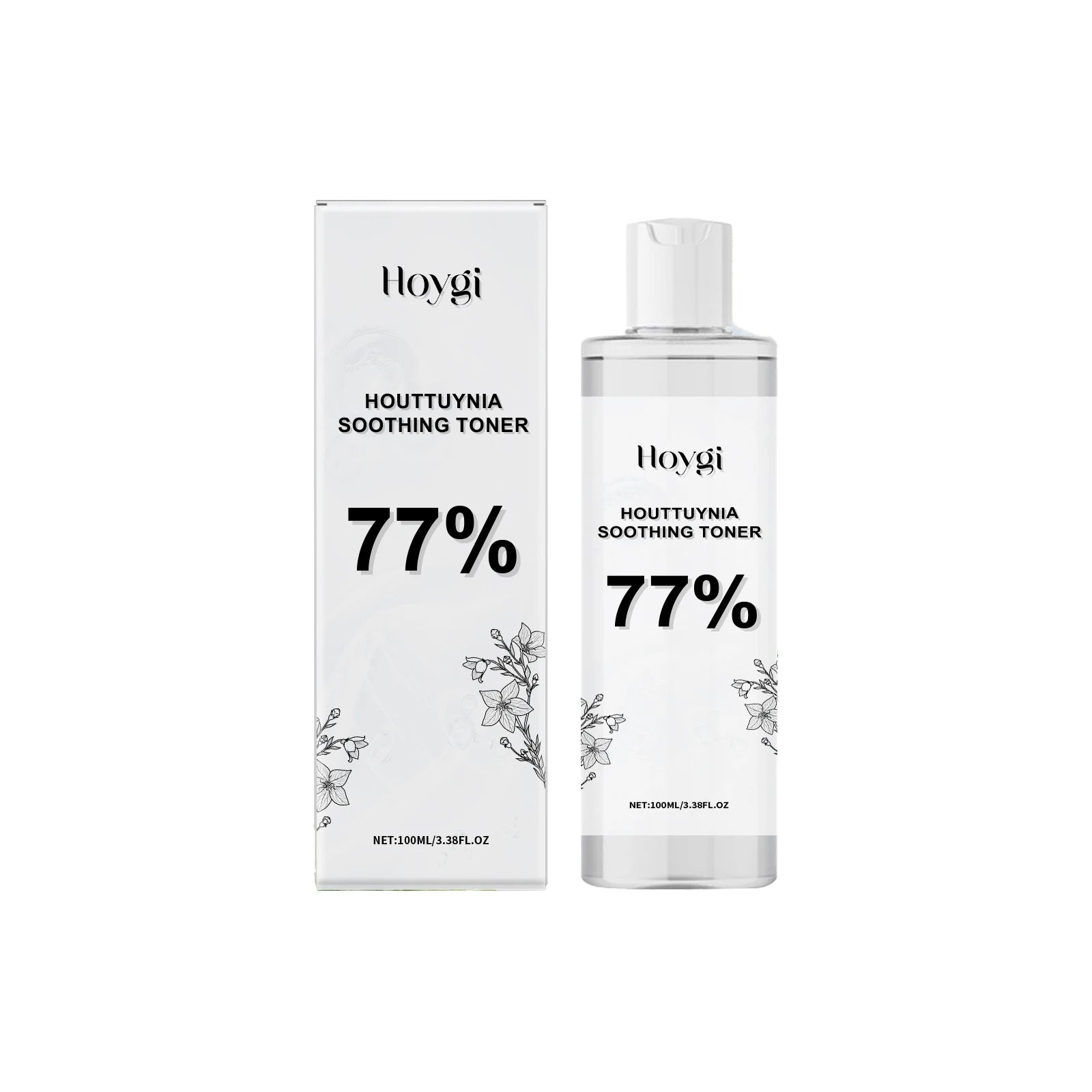 Hoygi 100ml Houttuynia Cordata Facial Toner Hydrating Essence with Hyaluronic Acid Brighten Soothe Boost Radiance Natural Herb Zpaxo 1PC