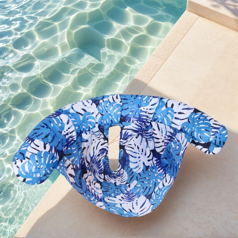 Inflatable Pool Lounger with Plant Pattern Floating Pool Chair Inflatable Pool Floats for Swimming Pool Party Water Beach Zpaxo