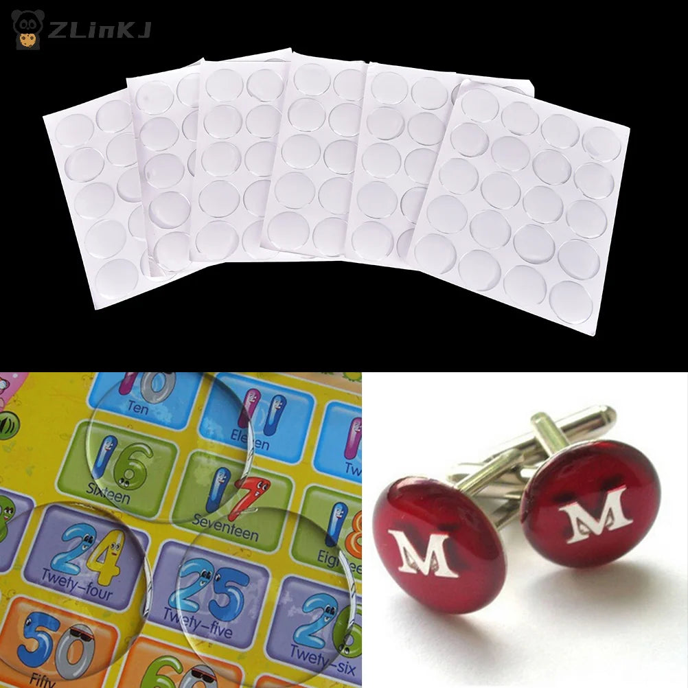▶100PCS 1" Round 3D Crystal Clear Epoxy Adhesive Circles Dome Sticker Bottle Cap DIY Jewelry Making Accessories Zpaxo
