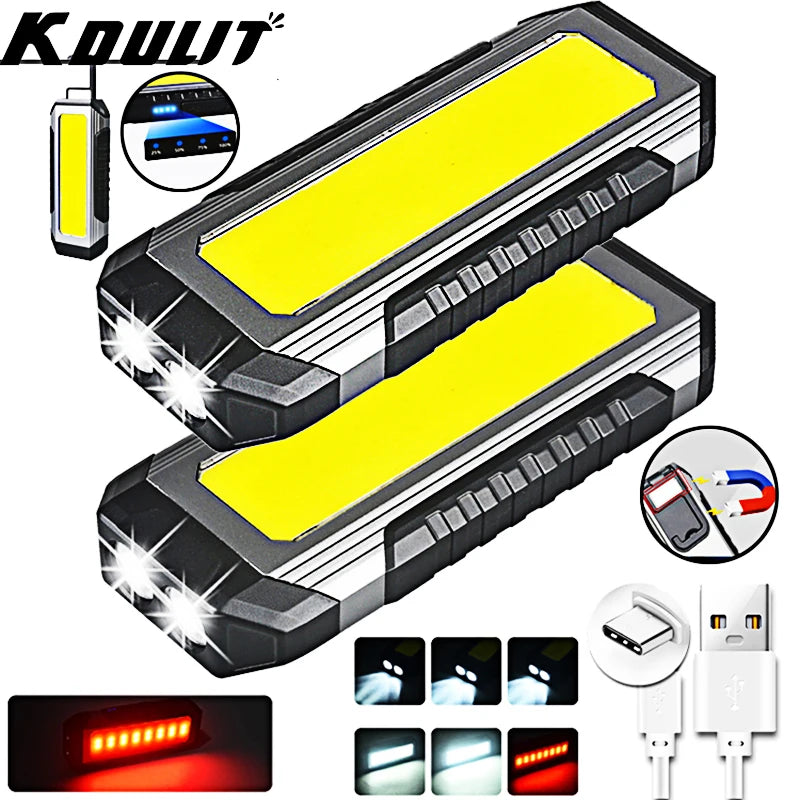 KDULIT Magnetic COB LED Work Light – 1000lm, 4000mAh, IPX6